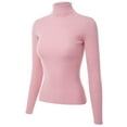thumbnail image 3 of Made by Olivia Women's Solid Long Sleeve Ribbed Turtleneck Sweater Knit Top, 3 of 4