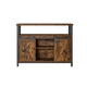 thumbnail image 5 of VASAGLE Aparador, Armario de Cocina, Armario de Almaceenamiento, 33 x 100 x 80 cm, con 2 Puertas Correderas, Estantes Ajustables, Estilo Rústico, para Salón, Marrón Rústico y Negro, 5 of 9