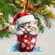 thumbnail image 2 of Colgante De Gato Bonito Colgante De Árbol De Navidad Colgante Para Coche Colgante Para Bolso Colgante De Árbol De Navidad Plano Acrílico, 2 of 8