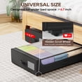 thumbnail image 3 of FDW 53L Under bed Storage with wheels,2 Pack Storage Containers, Under Bed storage(Black), 3 of 7