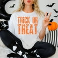 thumbnail image 2 of Trick or Treat Block Distressed - Women's Garment Dyed Graphic T-Shirt, 2 of 10
