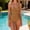 Khaki, variant on Naittoop Women's One Piece Swimsuit V Neck Spaghetti Strap Pleated High Waist Belly Control Bathing Suit