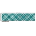 thumbnail image 3 of Ambesonne Tartan Fabric by the Yard Upholstery, Blue Retro Checkered Pattern, 1 Yard, Teal and White, 3 of 5