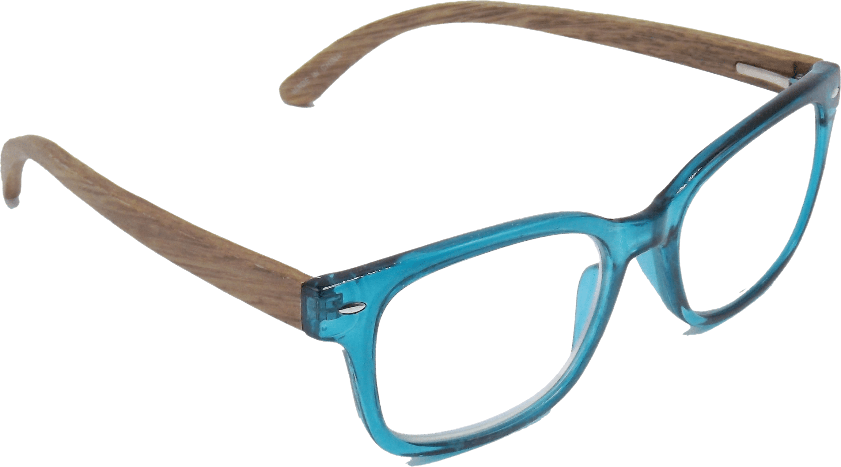 EYEGEMS  Blue Light Blocking Computer Reading Glasses Eco Friendly Sustainable +3.00 DuMu Wood Teal 6211