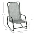 thumbnail image 3 of Outsunny Garden Rocking Chair,Outdoor Indoor Sling Fabric Rocker for Patio,Balcony,Porch,Grey,Gray Steel Garden Outdoor Patio Patio Seating, 3 of 9