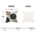 thumbnail image 4 of Black Brown Pillow Covers 20x20 Inch 2 Pcs,Modern Geometric Dahlia Decorative Throw Pillows for Couch,Summer Flower Outdoor Decor Pillowcase Square Cushion Cover Gift for Bed Car, 4 of 5