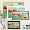 thumbnail image 4 of Designart 'Red Blossoming Poppies Over Wild Green II' Traditional Framed Art Print, 4 of 4
