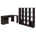 thumbnail image 1 of Bush Furniture Bureau d'Angle de Cabots et Bibliothèque 16 Cubes en Chêne Expresso, 1 of 6