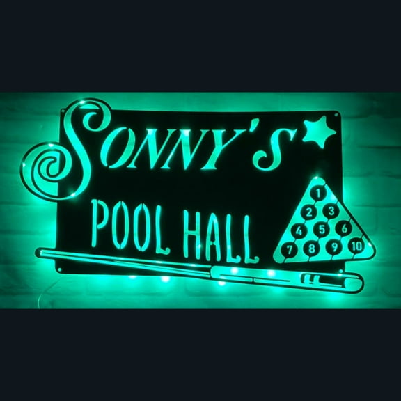 Handmadetneonsign Pool Hall Metal Wall Art Light, Billiard Metal Sign Wall Decor, Billiard Metal Decor