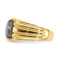 thumbnail image 4 of 10K Yellow Gold Ring Band Men's Diamond Round Onyx Cat's Eye Black, Size 7, 4 of 5