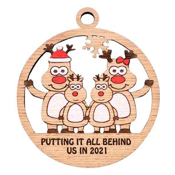 De Madera Ahueca Hacia Fuera El Árbol De Navidad Que Cuelga El Regalo Colgante Para Amigos Y Familiares Noticed HA044561-03