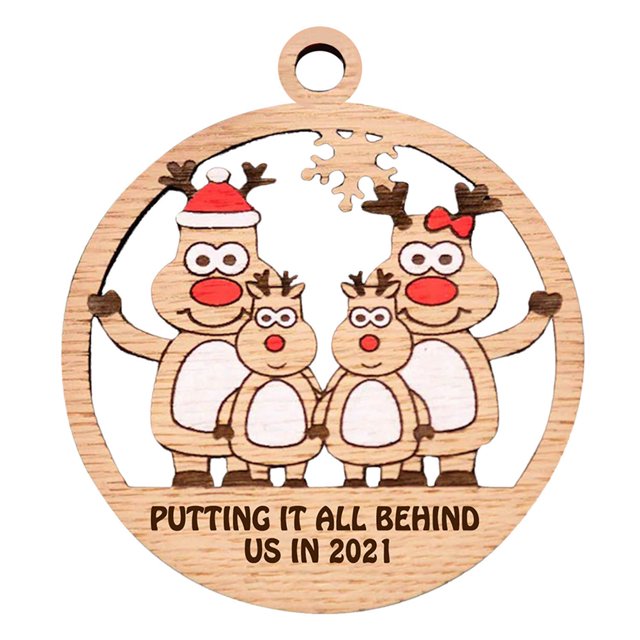 De Madera Ahueca Hacia Fuera El Árbol De Navidad Que Cuelga El Regalo Colgante Para Amigos Y Familiares Advancent HA044561-03