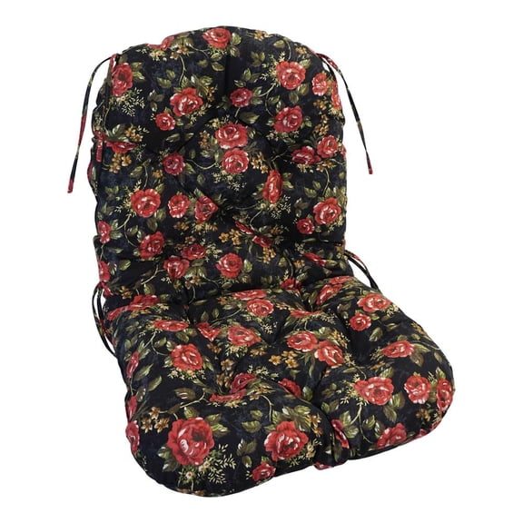 Blazing Needles 93310-ID-006 48 x 24 in. Indoor Polyester Blend Swivel Rocker Cushion, Midnight Rose