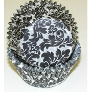 Black and White Damask Cupcake Liners - Baking Cups -50pack