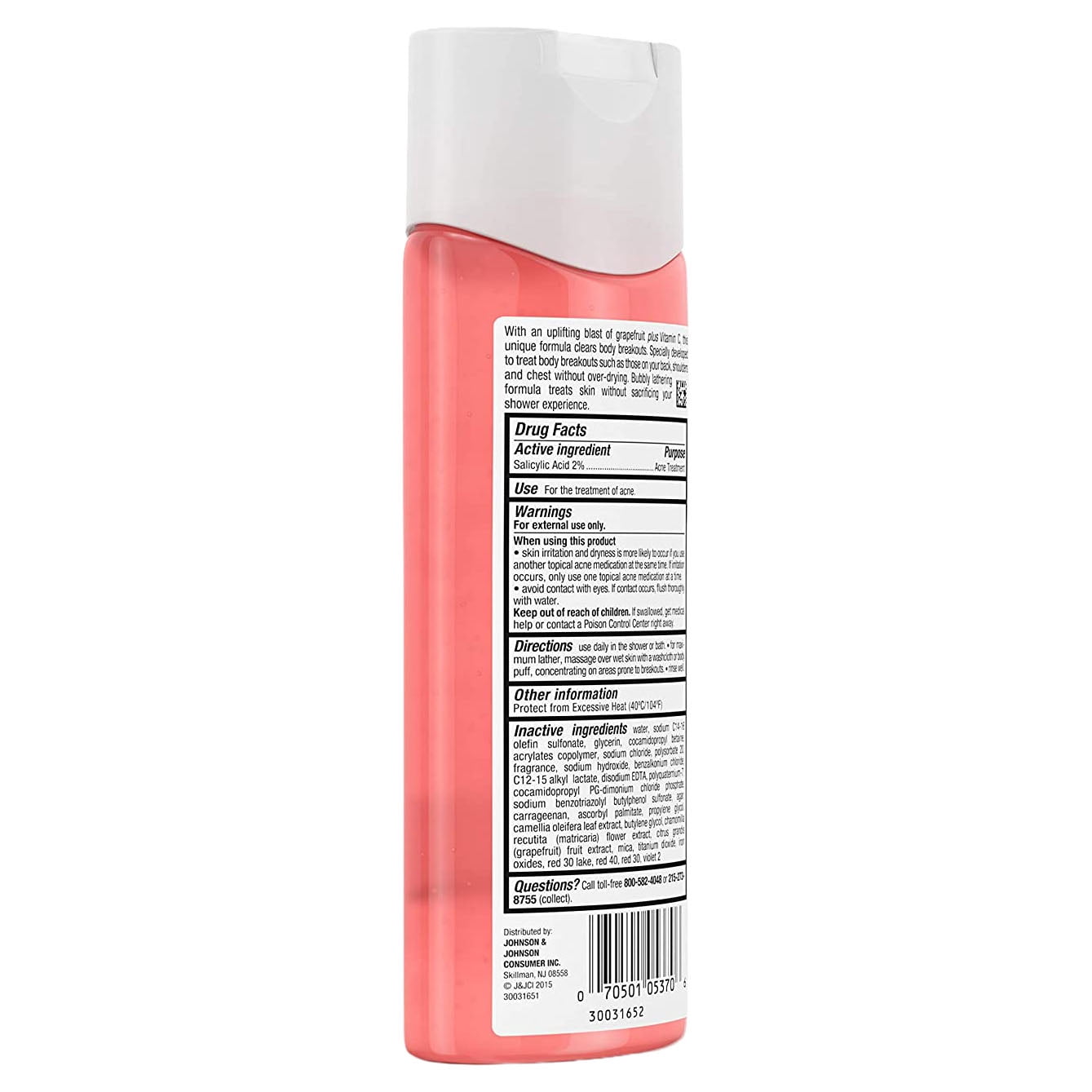 Neutrogena Body Clear Body Wash-Pink Grapefruit-8.5 oz Pack of 4