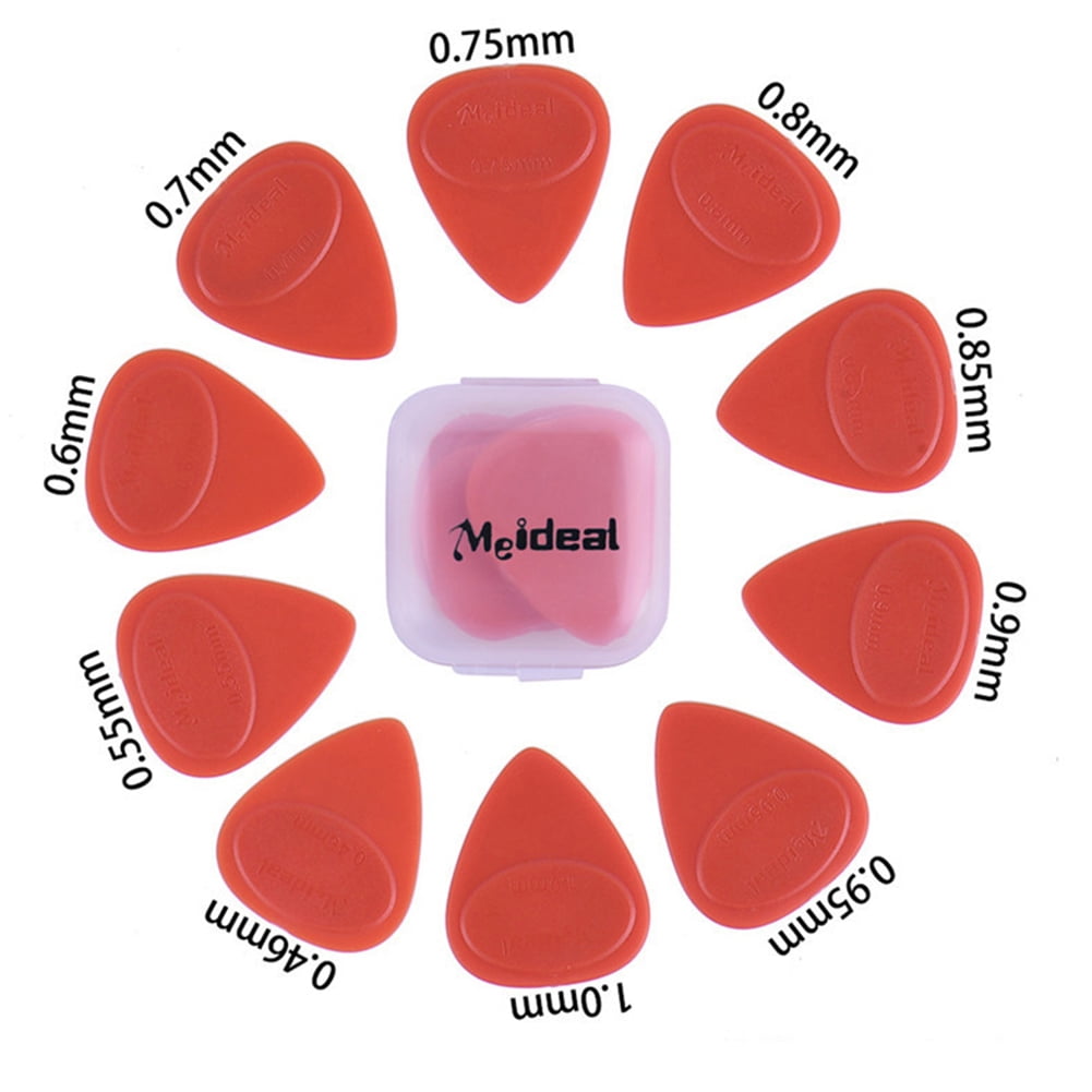 10 Pcs Nonslip Guitar Picks Different Thickness Bass Guitar Electric