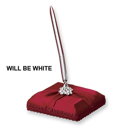 - White Garbo Penholder Reception Item Guest Book Pen Set For Women
