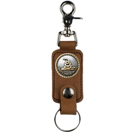 - Custom Don't Tread On Me Mascorro Leather Valet Key Fob Brown