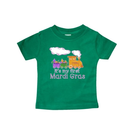 

Inktastic It s My 1st Mardi Gras Train with Jester Hats Gift Baby Boy or Baby Girl T-Shirt