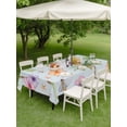 thumbnail image 4 of Outdoor Tablecloth with Umbrella Hole for Patio/Picnic/Party/Camping, Coastal Beach Waterproof Table Cloth Rectangle Table Cover Washable, Summer Tropical Vacation Palm Trees Surfing (60"x 84"), 4 of 9
