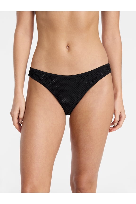 Faux Rhinestone Bikini Bottoms, Womens XXS-XXL
