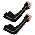 thumbnail image 1 of 2 pares de protectores de codo elásticos, transpirables y portátiles para protección solar (negros), 1 of 8