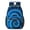 Blue and Black, variant on Blue and Black Tie Dye Pattern 17" School Backpacks for Teens,Waterproof Oxford Fabric,S-Shape Padded Straps for School,Travel,Hiking,Camping