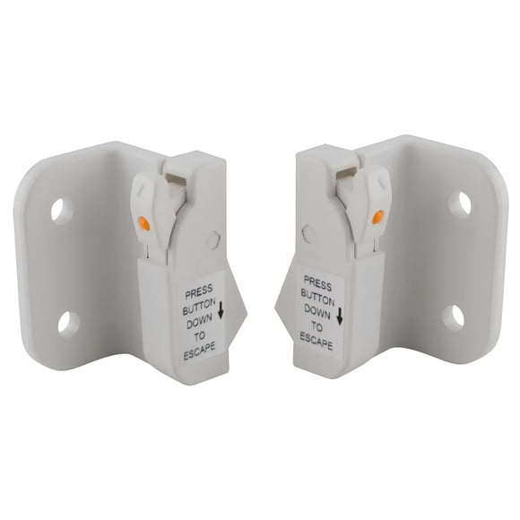 Brixwell 50-2008Ew Euro White Par de dispositivos de control de apertura de ventanas de doble acción, de suspensión simple/doble o corredera de plástico (Wocd)
