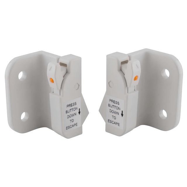 Brixwell 50-2008Ew Euro White Par de dispositivos de control de apertura de ventanas de doble acción, de suspensión simple/doble o corredera de plástico (Wocd)