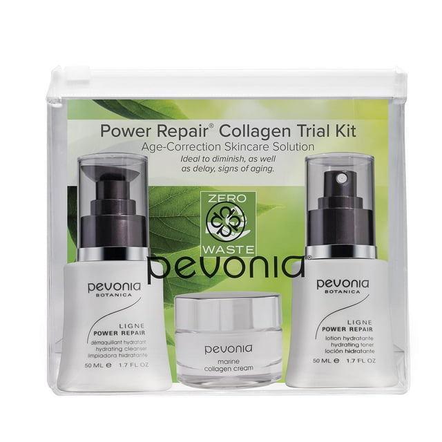 Pevonia Solution de Soins de la Peau, Trousse de Réparation Puissante, Ensemble de 3 Pcs