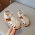 thumbnail image 5 of Siilsaa Kids Sandals Girls Child Closed-Toe Sandals Summer Sport Lightweight Sandal Outdoor Shoes for Girls Beige,7.5, 5 of 6