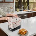thumbnail image 6 of Toaster Cover 2 Slice, Red Yellow Spring Floral Dustproof Bakeware Oven Protector with Top Hook, Modern Abstract Art Waterproof Small Kitchen Appliance Toasters Dust Cover, 11"x6"x8", 6 of 6