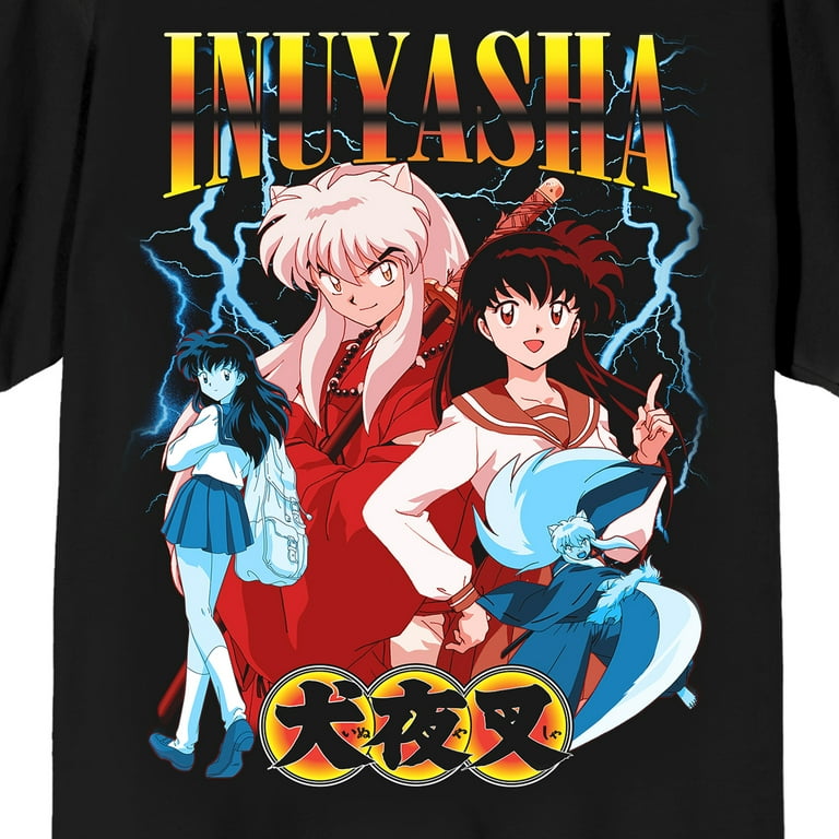 Inuyasha Kagome & Inuyasha Crew Neck Short Sleeve Men's Black T