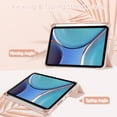 thumbnail image 2 of ELEHOLD Trifold Case for iPad Mini 6th Generation 8.3" - Auto Wake Sleep Function Kickstand Built-in Pencil Holder Acrylic Transparent Clear Back Shockproof Cover for iPad Mini 6 (2021),Rosegold, 2 of 8