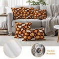thumbnail image 6 of Fall Thanksgiving Outdoor Waterproof Pillow Covers, Orange White Pumpkin Maple Leaf Brown Decorative Square Throw Pillowcase Sofa Cushion Sham for Patio/Couch/Chair, 16"x16" 2 Pack, 6 of 8