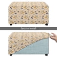 thumbnail image 5 of Xixirimido French Bulldog Bone Paws Pattern Ottoman Cover Rectangle Footrest Ottoman Slipcovers Footstool Cover Form Fit Stretch Ottomans Protective Cover for Living Room, Large, 5 of 7