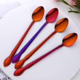 thumbnail image 4 of Iced Tea Spoon Set for 12 Coffee Spoon 7.9 -Inch Stainless Steel Spoon Set Ice Cream Spoon Long Spoon Dessert Spoon Milkshake Spoon-Red, 4 of 6