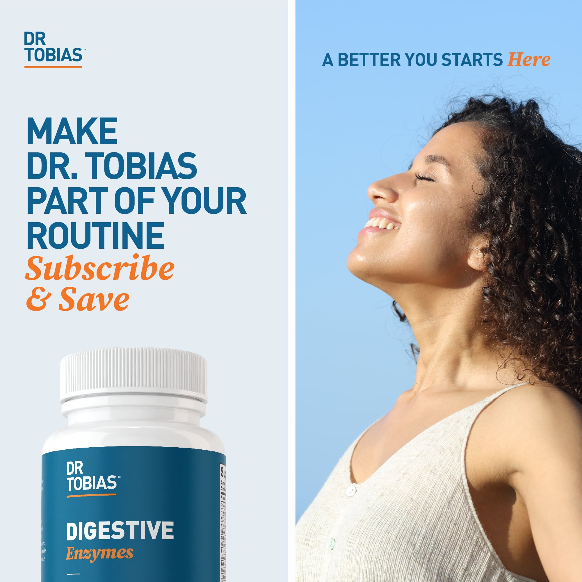 Dr. Tobias Deep Immune Probiotics & Prebiotics - Dual Action Digestion & Immune Support with PreforPro Prebiotics & Delayed Release Spore Forming Probiotics for Women & Men - 60 Capsules (30 Servings
