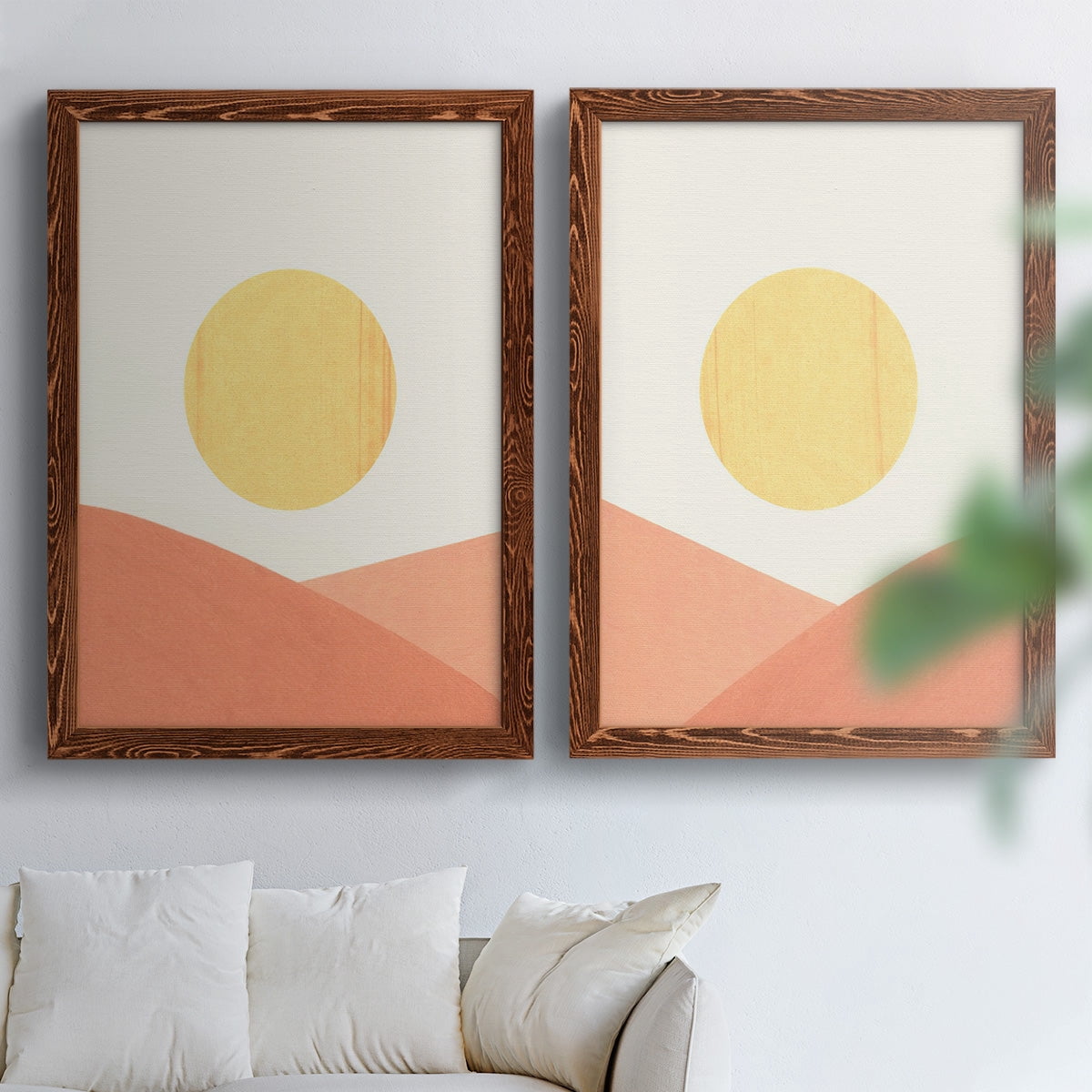 Simple Boho Sun I - Premium Framed Canvas 2 Piece Set - Ready to Hang