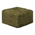 thumbnail image 2 of Furniture of America Pom Modern Faux Fur Modular Compressed Ottoman, Olive Green, 2 of 8