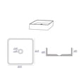 thumbnail image 4 of Pemberly Row 16" Solid Concrete Chiseled Style Square Above Mount Vessel Sink, 4 of 5