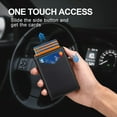 thumbnail image 2 of Wallet for Men, RFID Wallet with Money Clip & ID Window, Minimalist Pop Up Credit Card Case Holder 10-12 Cards, Bifold Slim Smart Wallet for Front Pocket, Compact Metal Wallets, Gifts for Men, Black, 2 of 7