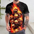 thumbnail image 5 of adaychics Mens Skull Shirts Crewneck Horror T-Shirt Novelty Short Sleeve Summer Tops for Daily Wear Holiday Party, 5 of 7