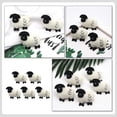 thumbnail image 2 of 5pcs Mini Sheep Wool Felt Charms Mini Wool Felt Lamb Keychain Pendants Material, 2 of 5