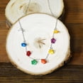 thumbnail image 5 of Baptism Blossoms Multicolor Flowers Silver Women's Necklace with Pendent by Ringmasters, 5 of 6