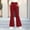 Red, variant on Spazoro Girls Flare Pants with Pockets, Flare Leg Loose Fit Elastic Waist Stretchy Solid Color Warm Casual Trousers for Daily Wear Beige Size 6