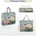thumbnail image 6 of Corduroy Tote Bag for Women Shoulder Handbags Fashion Ladies Purses Satchel Messenger Bags Vintage Peonies and Daisies M, 6 of 8