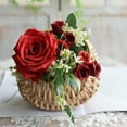thumbnail image 4 of YHAICO Easter Basket Buckets Egg Buckets Gifts Tote Bags Egg Hunt Cute Cookies Beach Storage for Holiday Picnic Flower Basket Rattan Woven Basket Portable Flower Girl Flower Arrangement Storage, 4 of 6