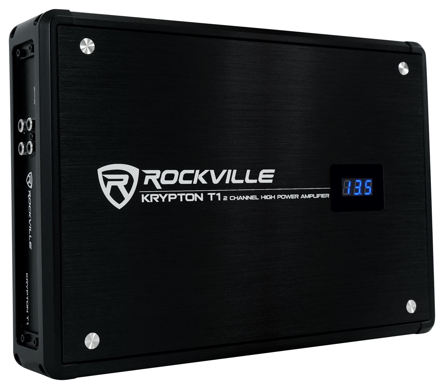 Rockville KRYPTON T1 1600 Watt 2 Channel Car Amplifier w VoltMeter+Amp Wire Kit