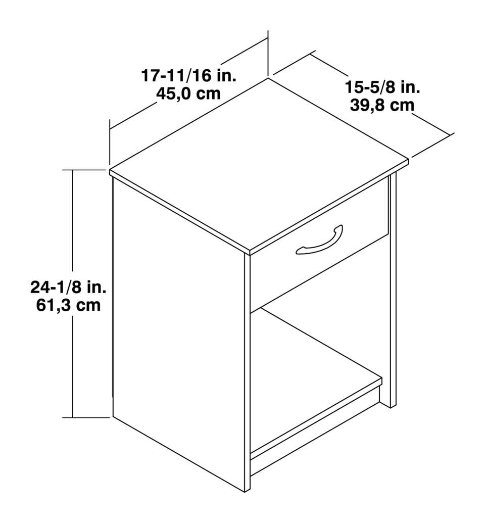 Mainstays 1Drawer Nightstand / End Table, Espresso